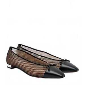 NEW AQUAZZURA women's gioia mesh flats in black